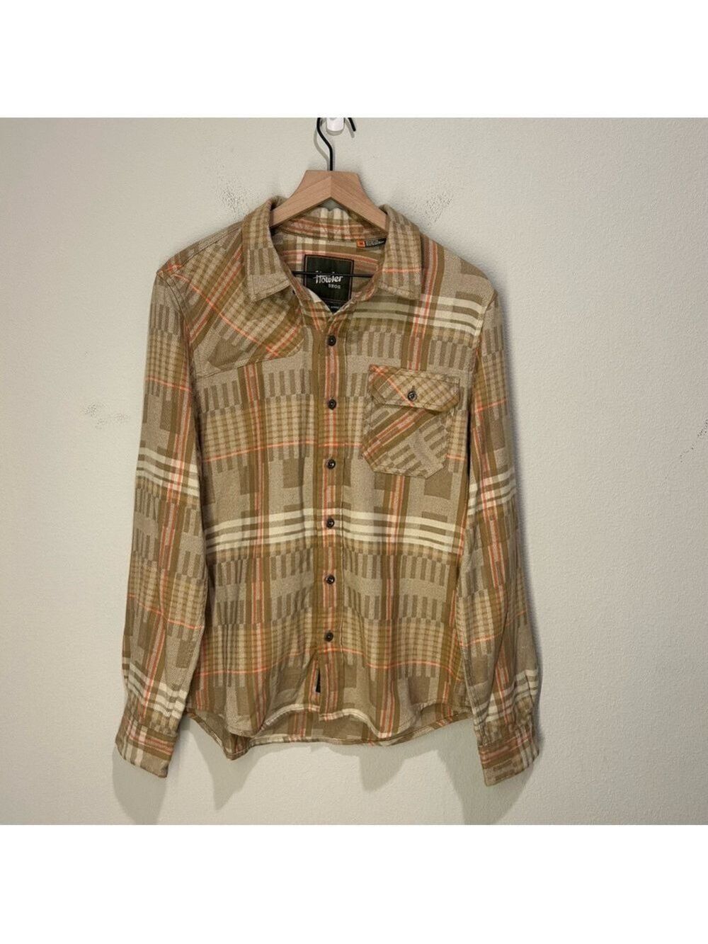 Howler Brothers Harker’s Flannel Shirt M – Conor Plaid Natural – NWT